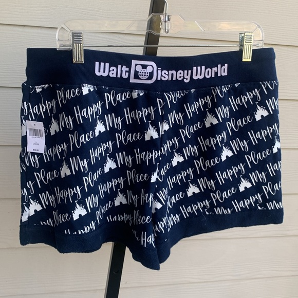NEW Walt disney world “my happy place” cotton blend pajama shorts large - Picture 1 of 8